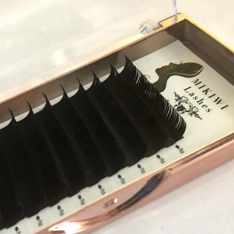 

wholesale lashes 3d mink individual false mink eyelash extension kit private label, Natural black
