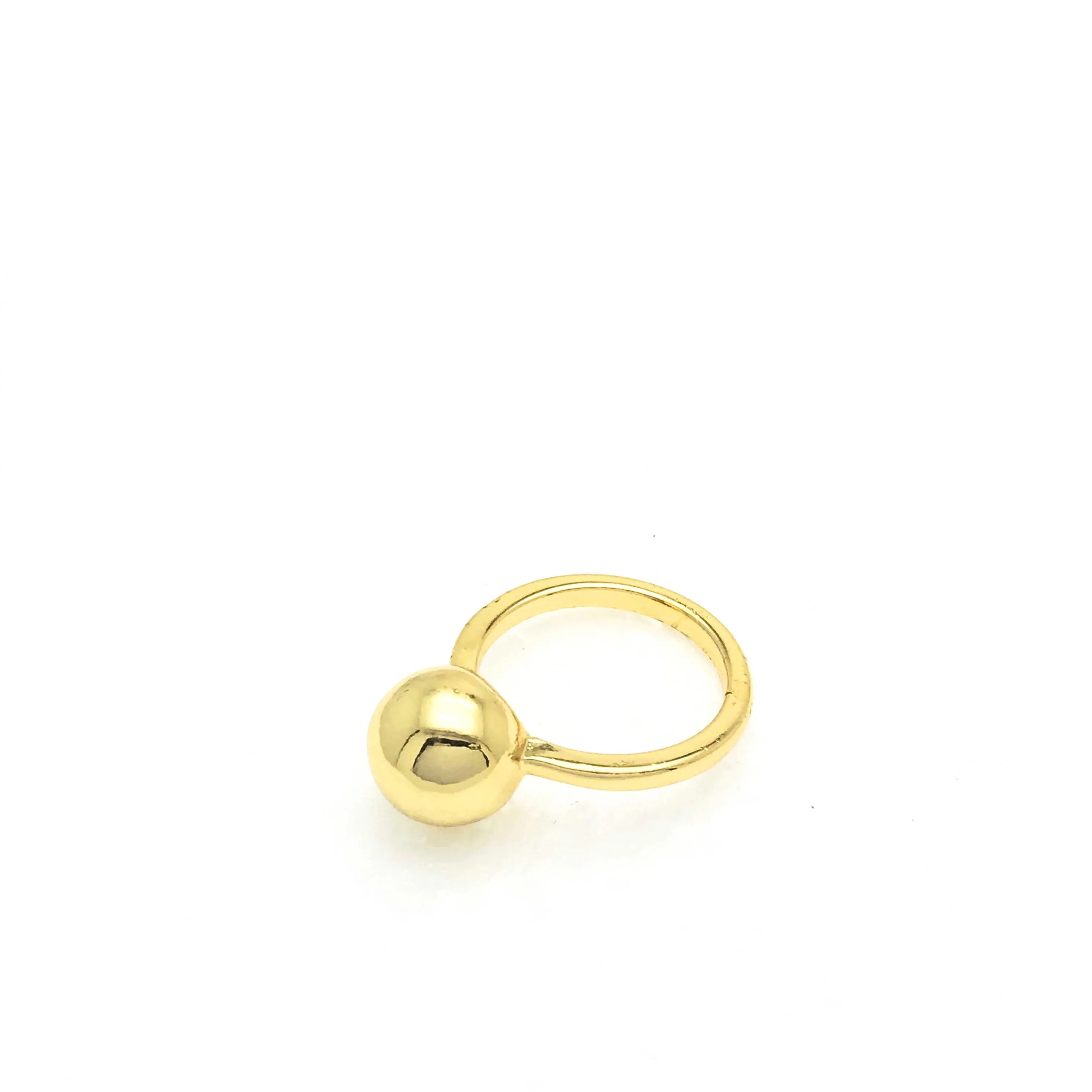 

Eico Fashion Jewelry Metal Bead 14k Gold Plated Ball Ring For Women