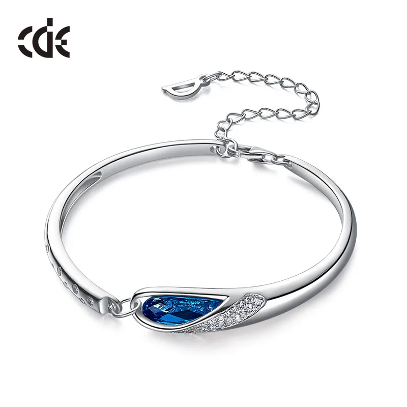 

CDE YB0477 Silver Jewellery 925 Sterling Silver Bracelet & Bangle With Austrian Crystal Bracelet Pulseras De Plata 925