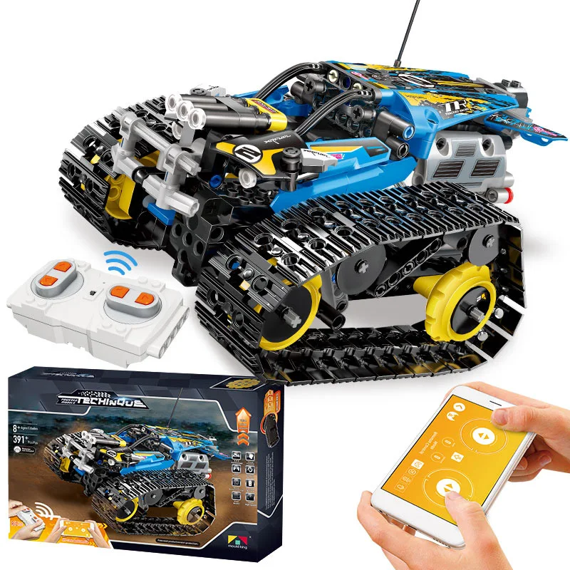 

391 pcs building block toys for building blocks technic rc sports car, Blue,green