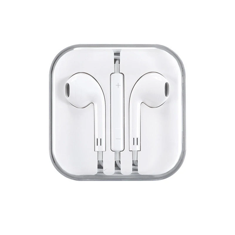

Wanlun Best sale mobile phone 3.5mm jack wired earphone hand free earbuds Auriculares wired headset for iphone earphone, White/black