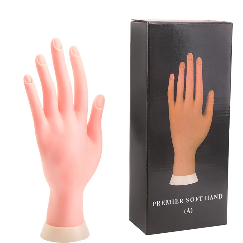 

Professional Manicure Practice Prosthetic Palm Bendable Simulation Positioning Silicone Right Hand Prosthetic Manicure Tool, Picture