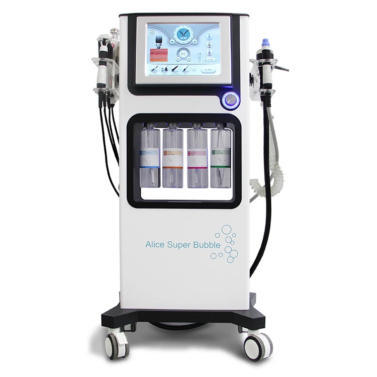 

2021 Facial High Quality Oxygen Bubble Facial Beauty Machine h2o2 Aqua Peel Facial Machine For Person Care, White