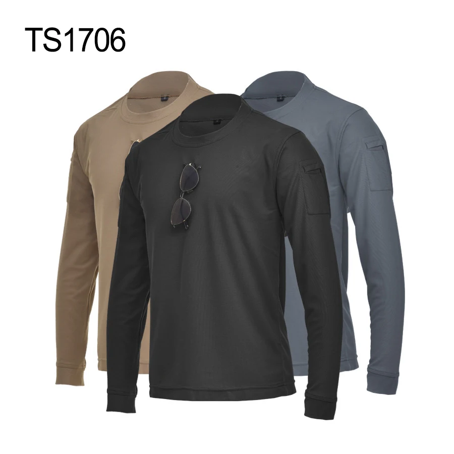 

Men's Breathable Pique Fabric Shirt Military Tactical Combat Shirt Hiking Hunting Military Training Long Sleeve Shirt