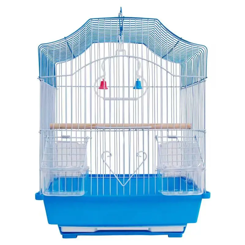 

Economy Small Chinese Fancy Bird Cage Decorative Outdoor Metal Wire Mesh Bird Cage, Blue