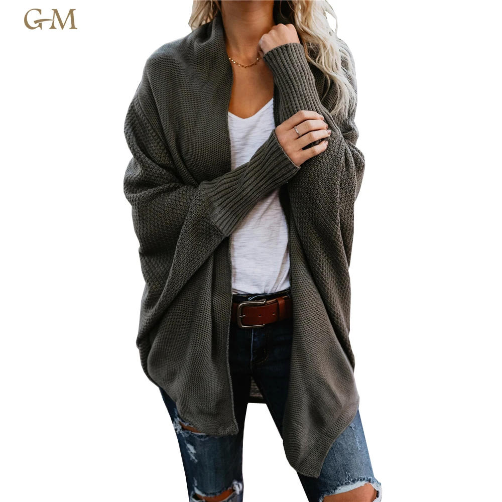 Ladies Autumn Long Knitted Women Large Outwear Coats Oversized Long Sweater Cardigan