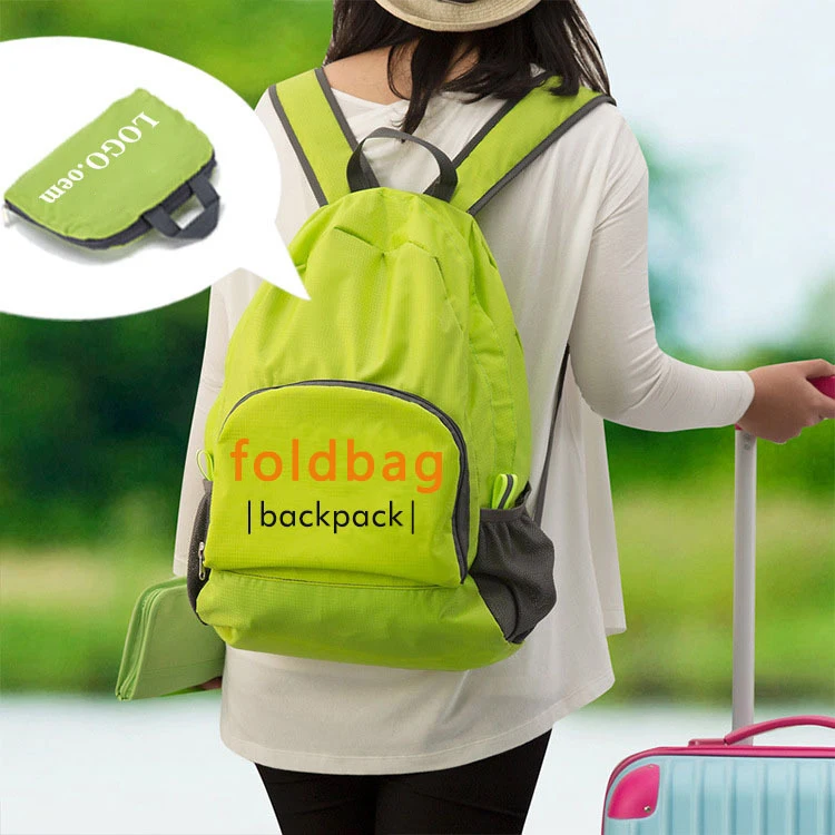 

Backpack Light And Washable Folding Polyester Travel Backpack, Pink/black/deep blue/green/grey