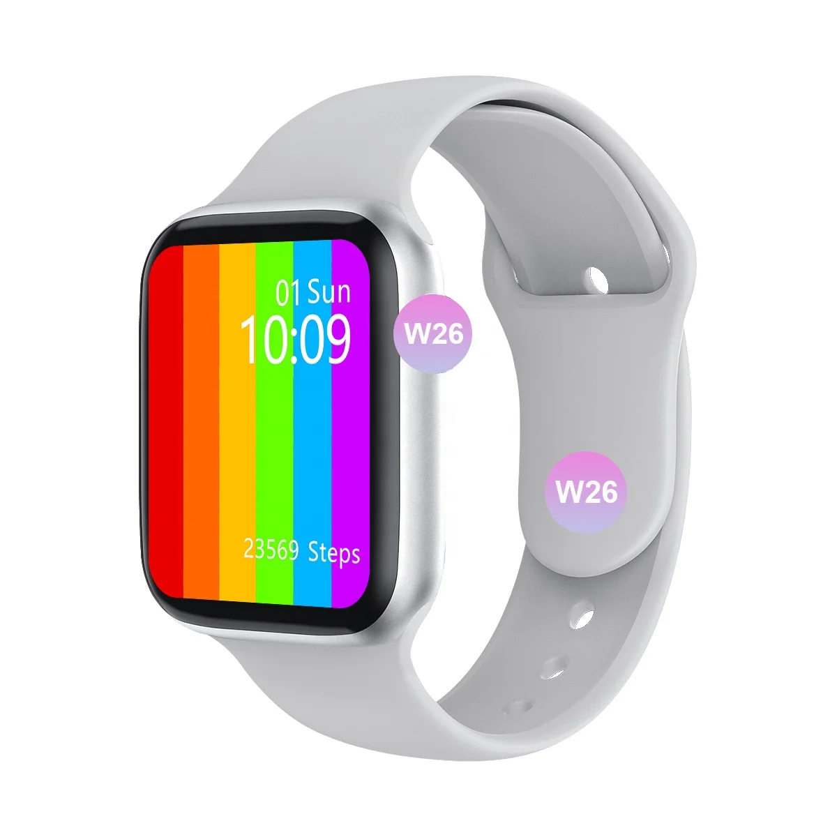 

Drop Shipping W26 IP68 Waterproof Smartwatch Fitness Sport Heart Rate Monitoring Reloj Inteligente IWO Serie 6 W26 Smart Watch