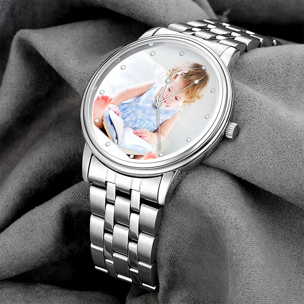 38mm Custom Your Own Logo Minimalist Hand Watch Support Different Picture and Logo ODM OEM Customizable Wristwatch