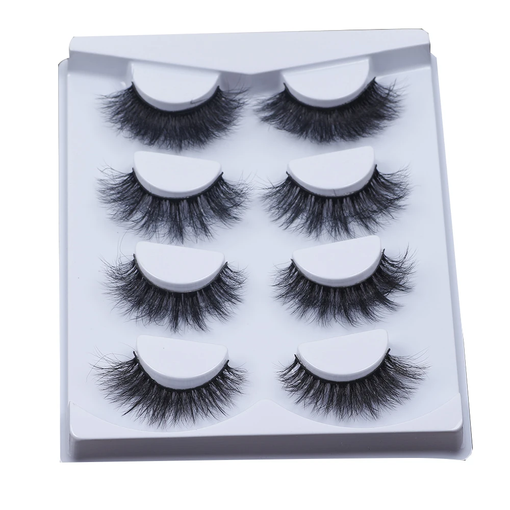 

FX-N35 Hotsell 7D Faux Mink Fur Eyelashes 7d Eye Lash Extensions Super Soft Deep Wave 4 Pairs Mixed Fluffy False Eyelashes