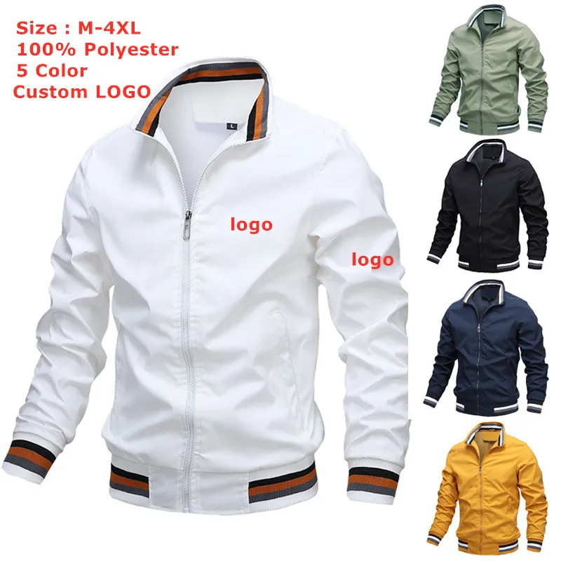 

wholesale autumn jacket custom logo fashion baseball jacket stand collar flight men's jacket with pockets, Many colors