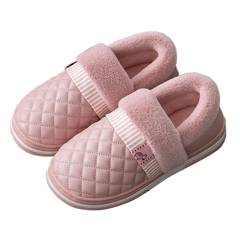 

2021 wholesale fashion custom adult plush Winter house Slippers Women's Indoor Plush Warm shoes for women, Pink,black,green,red,grey