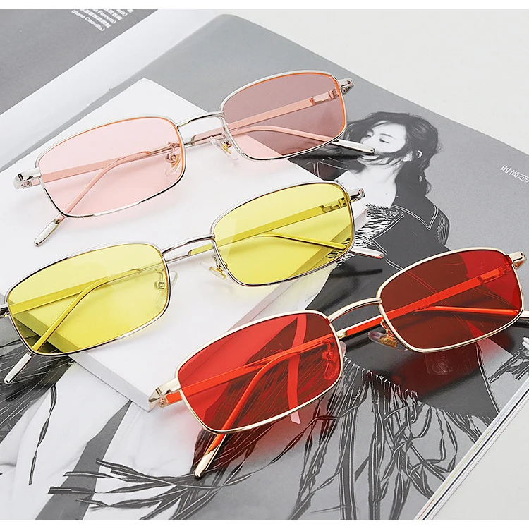 

SKYWAY Unisex Small Frame Rectangle Fashion Sunglasses Trend Sun Glasses