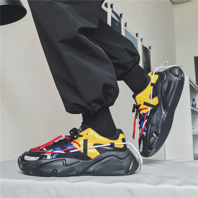 

2020 Men Shoes Casual Men Lace-up Dad shoes Breathable Fashion Platform sneakers Shoes For Men Zapatos de hombre