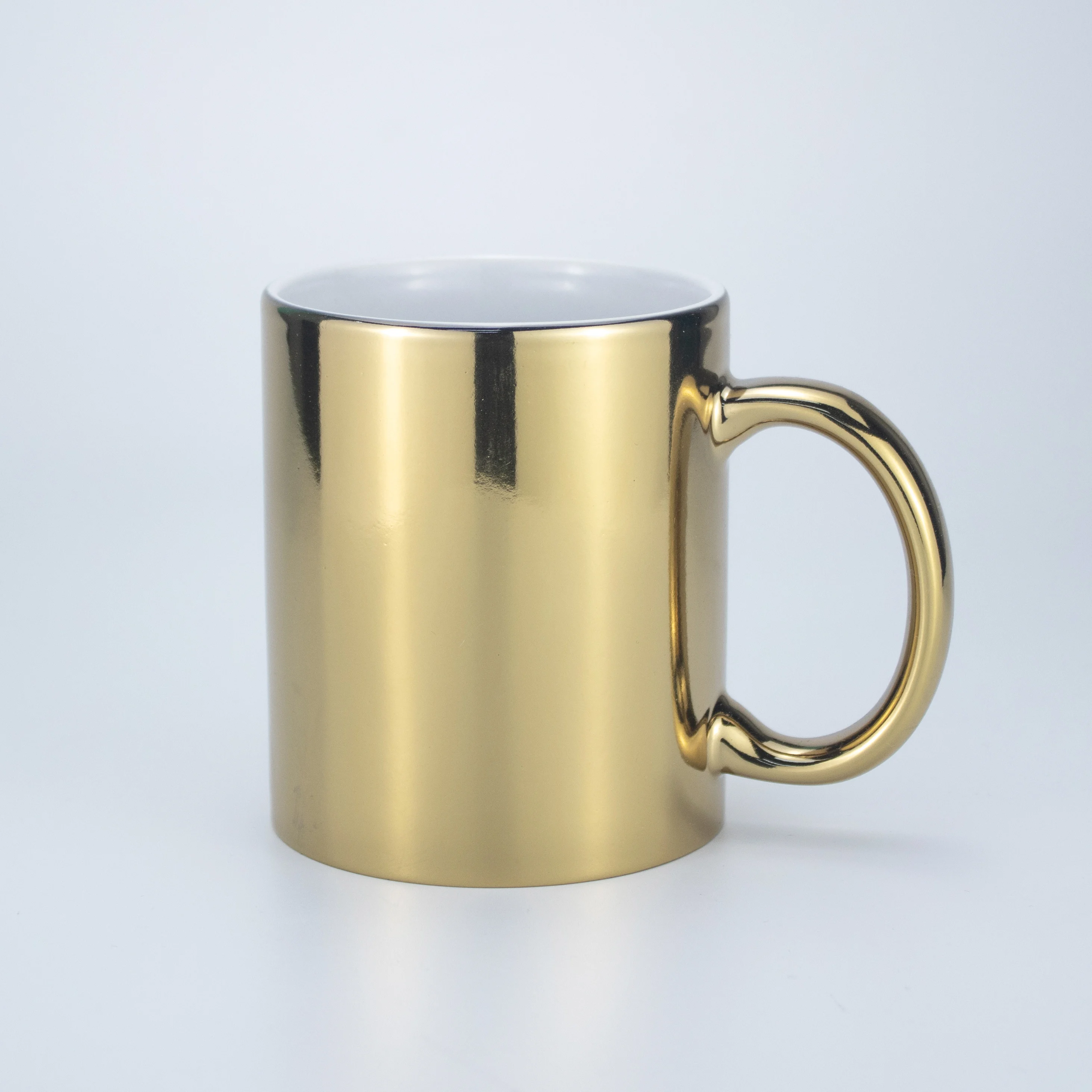 

Sublimation Blank Gold Mug Printable 11oz Electroplating Coffee Mug Personalized Electroplating Mug Supplier, Multi color