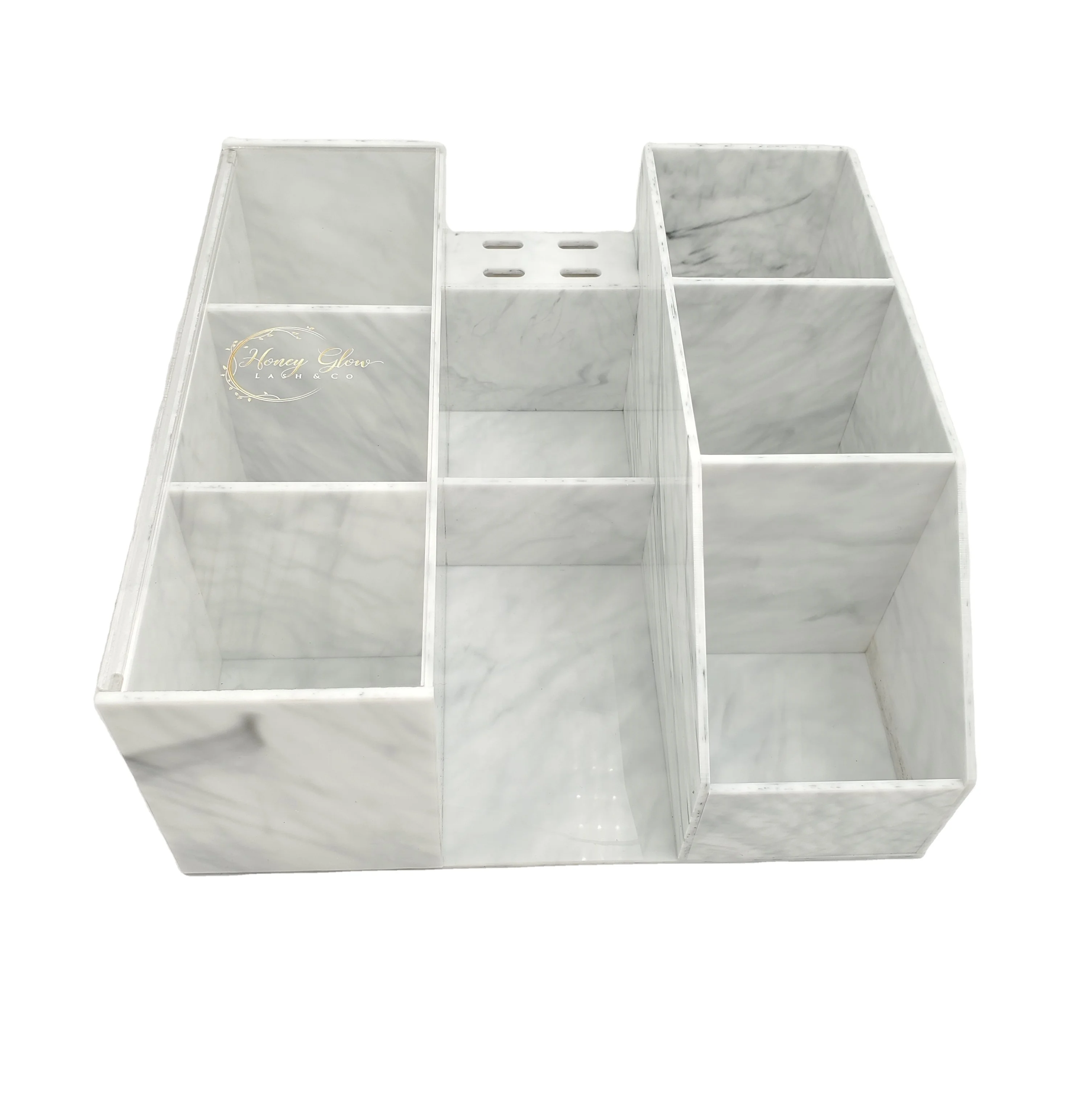 

eyelash extension acrylic organizer/marble white lash organizer, Customized color