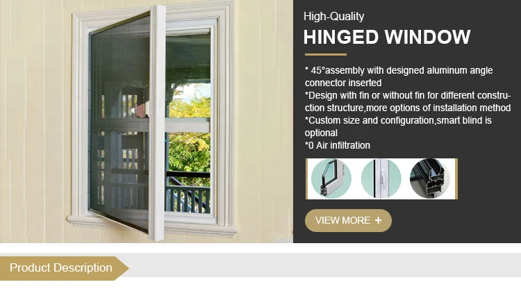 Australia standard double glazing Hinged window low price aluminium casement windows with mosquito net