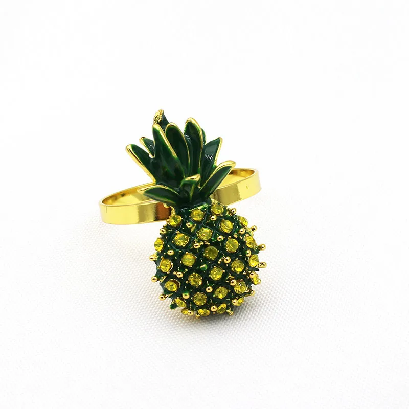 

Pineapple Napkin Holder Rings Holders for Tables Farmhouse Fruit Napkin Buckles Ring for Kitchen Valentine's day HWD12