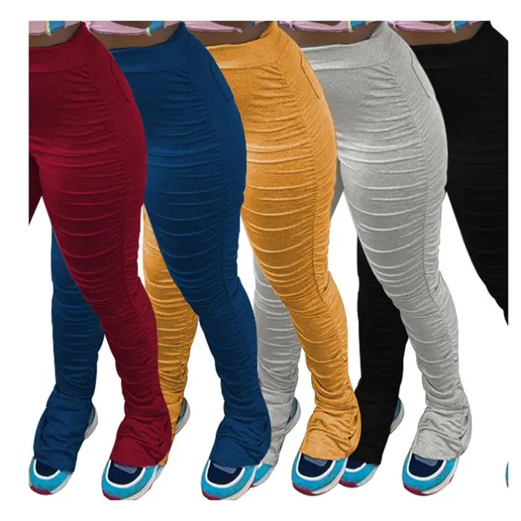 

Wholesale Pure Color Tight Fitting Womens Trouser Pants Women Pants Womens Fashion Trendy 2020