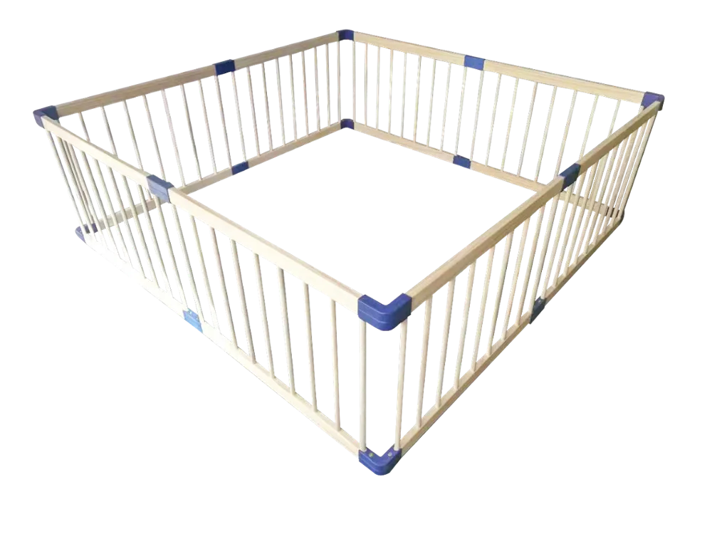 
Baby Playpen Wood Square Baby Fence Wooden Playpen Kids Crawling Guardrail 
