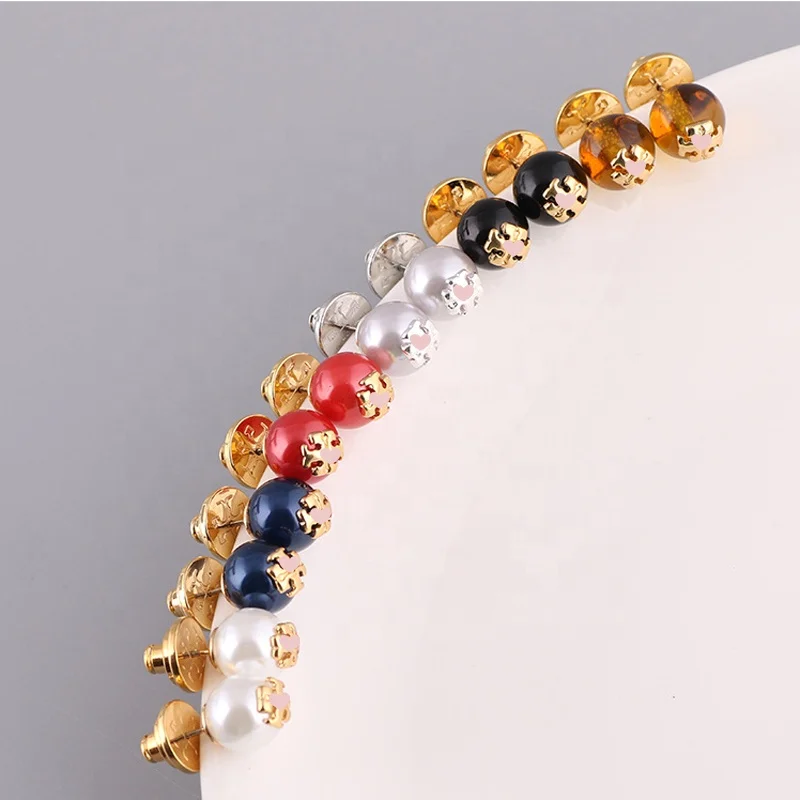 

8 Styles New arrival high quality fashion jewelry Colorful stud earrings for women (94-101), Silver color