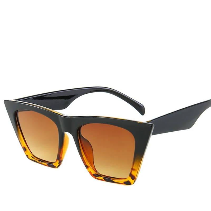 

Trendy Vintage Fashion UV400 Eyewear Leopard Gradient Tortoiseshell Sunglasses lunette de soleil