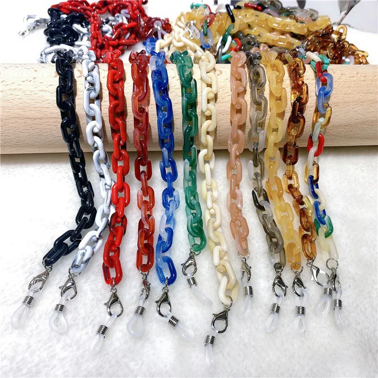 

Facemask Lanyard Eyewear Chain Eyeglass Holder Beaded Acrylic Masking Chains