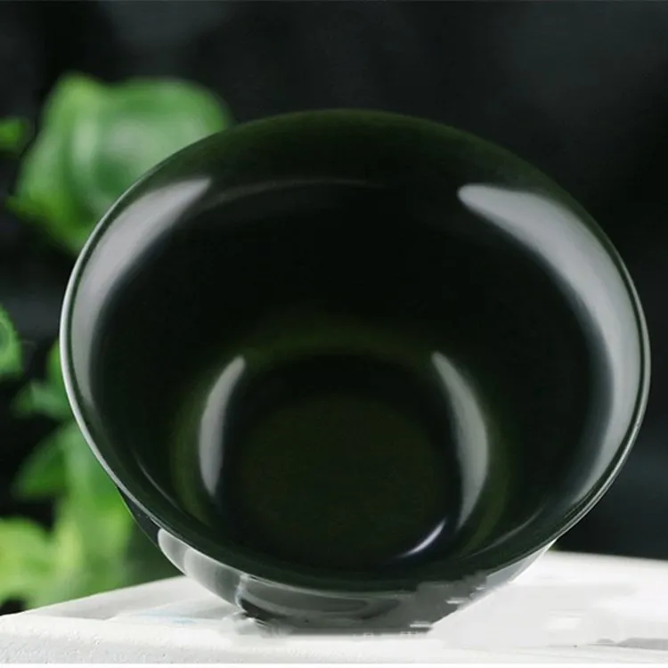 

Nephrite teacup Coffee Cup Kung fu teacups jade stone teacup jade furnishing articles, Dark green