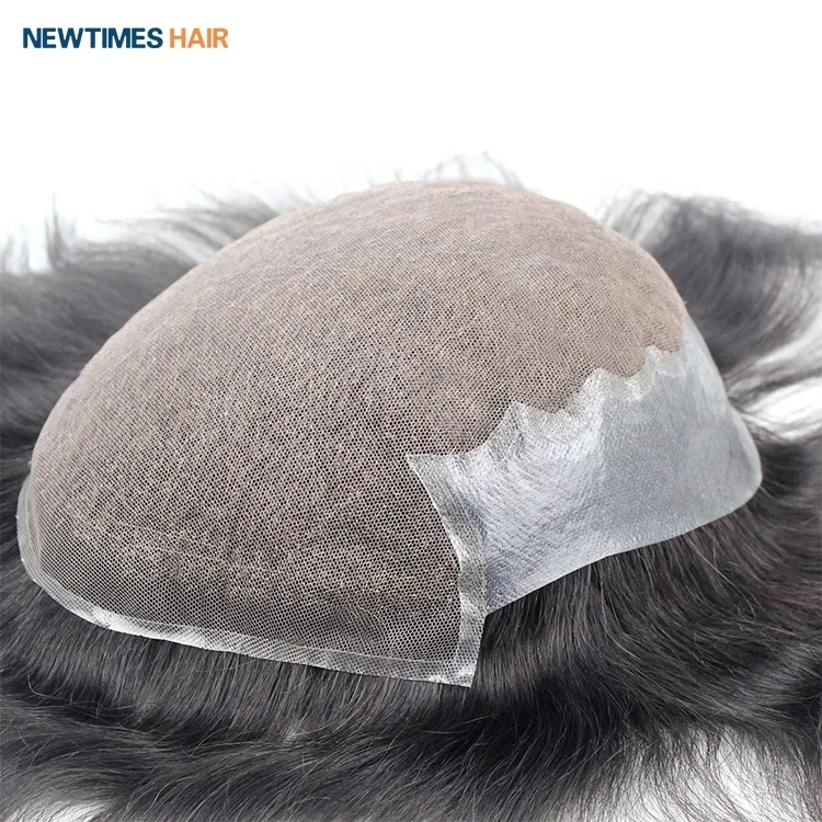 

Q6M newtimes hair Wonderful French Lace with PU Sides Mens hair system human hair toupee wig