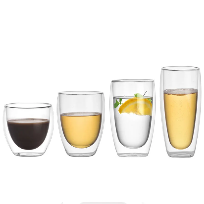 

China Factory Double Wall Glass Tea Cup