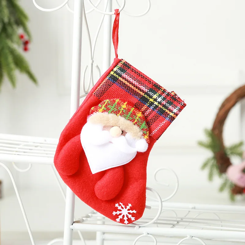 

Christmas supplies lovely gift Candy Bag Mini Christmas decorations socks gift bag