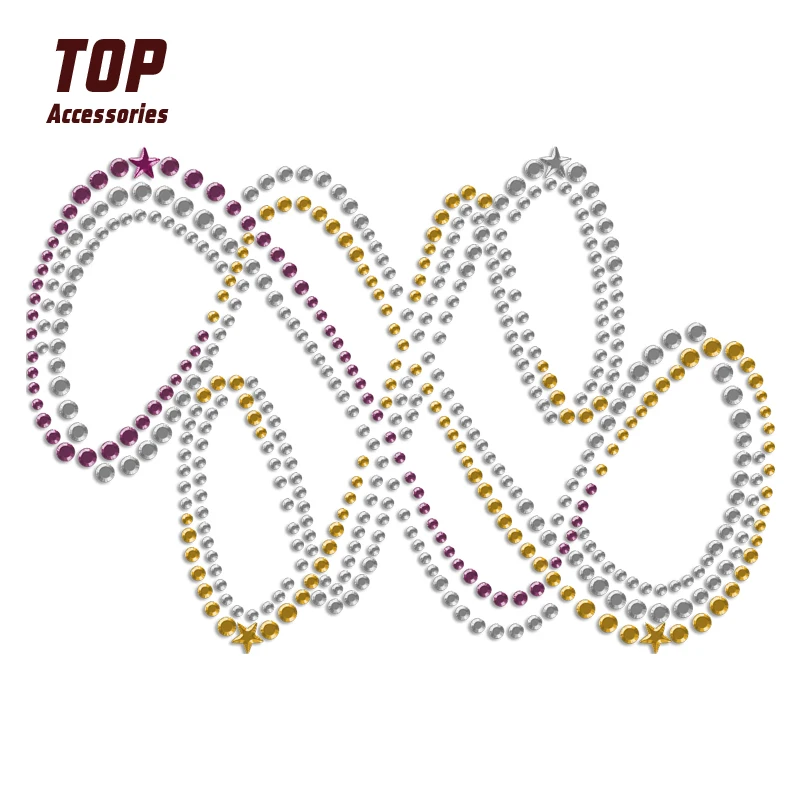 

Customized Logo Crystal Stone Iron On Rhinestone Transfer Design