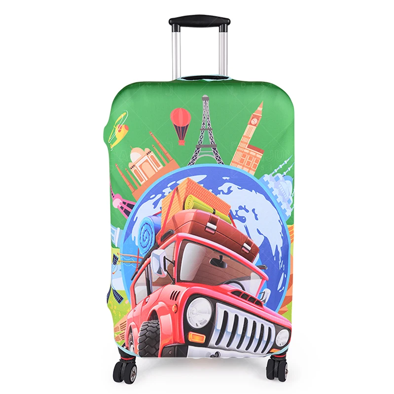 

Personalized washable Custom Cute travel luggage cover spandex suitcase cover bagage cover