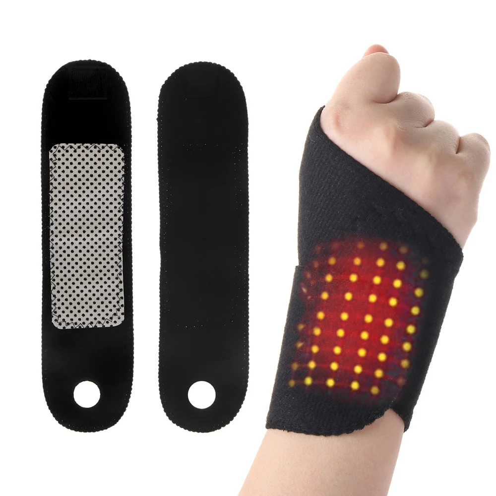 

2PCS Self-Heating Wrist Brace Sports Protection Wrist Belt Professional Far Infrared Magnetic Therapy Pads Braces