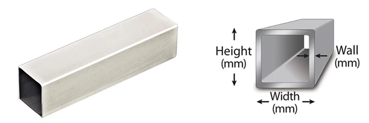 Low Price SS Square Seamless Pipe Price 20x20 Specification SS316 Stainless Steel Pipe