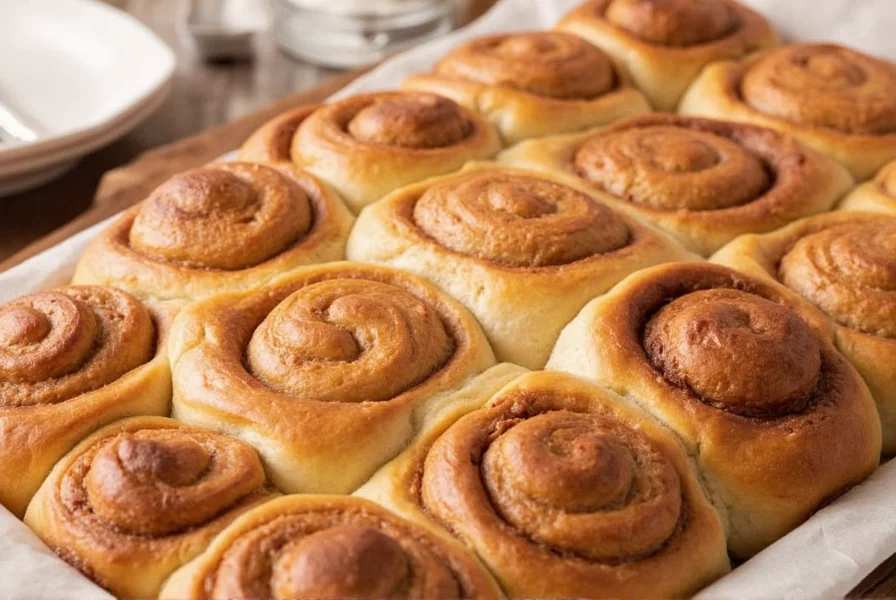 Professional baker demonstrating proper butter spreading technique on rolled cinnamon bun dough before adding sugar mixture