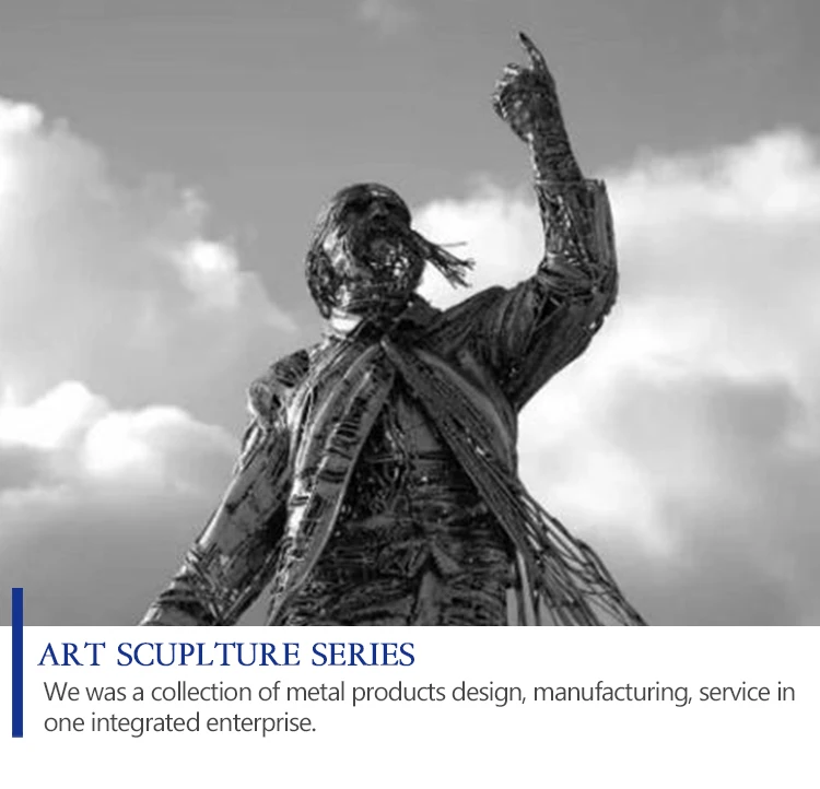Modern Outdoor Large Human Sculpture For Garden Custom modern stainless steel statue art abstract metal outdoor sculpture