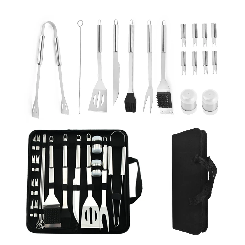 

Food Grade Stainless Steel BBQ Accessories Grilling Barbecue Tool Set Kit