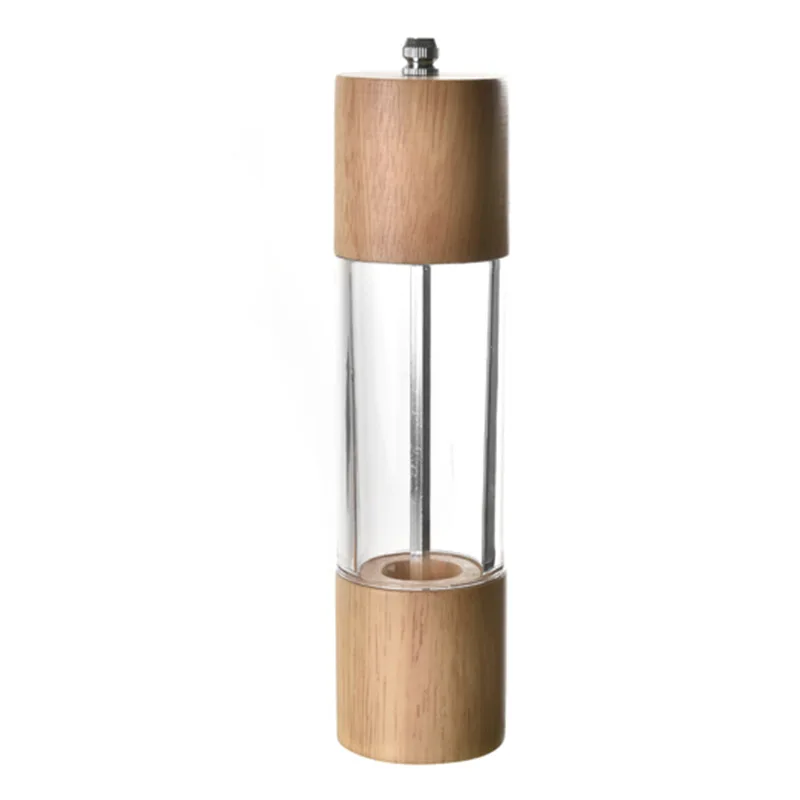 

High Quality Refillable Salt and Pepper Mill Grinder Acrylic Clear Salt Pepper Grinder with Ceramic Core