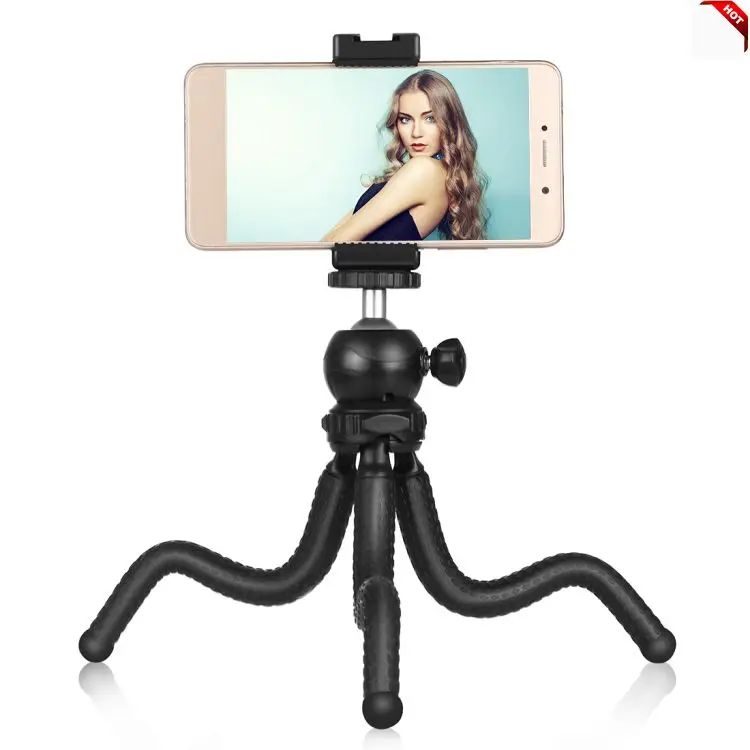 

PULUZ Mini Octopus Flexible Tripod Holder with Ball Head Phone Clamp Mount Adapter desktop Tripod Long Screw for SLR for GoPro