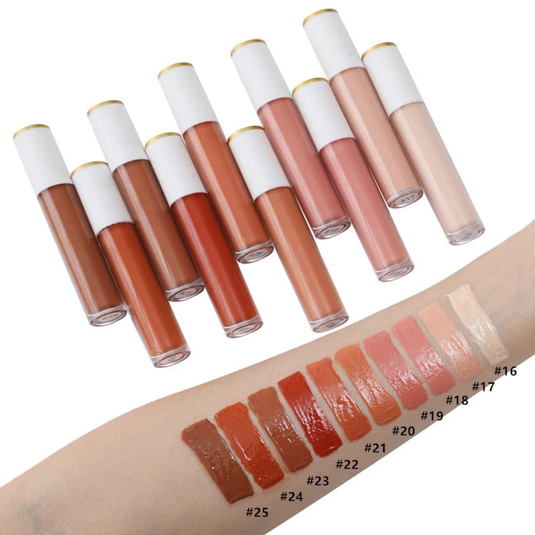 

Make Your Own Logo Matte Glitter Lip Gloss Supplies Moisturizing Private Label Liquid With Metallic Pigment None Sticky