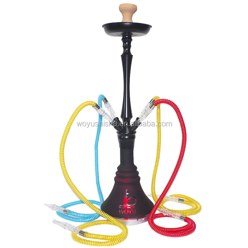 

Big size aluminum hooka glass waterpipe large hookah set 4hoses sheesha shisha