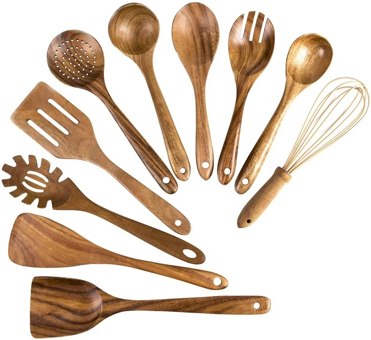 

Cooking Utensils Made of Fine Wood Set, Natural