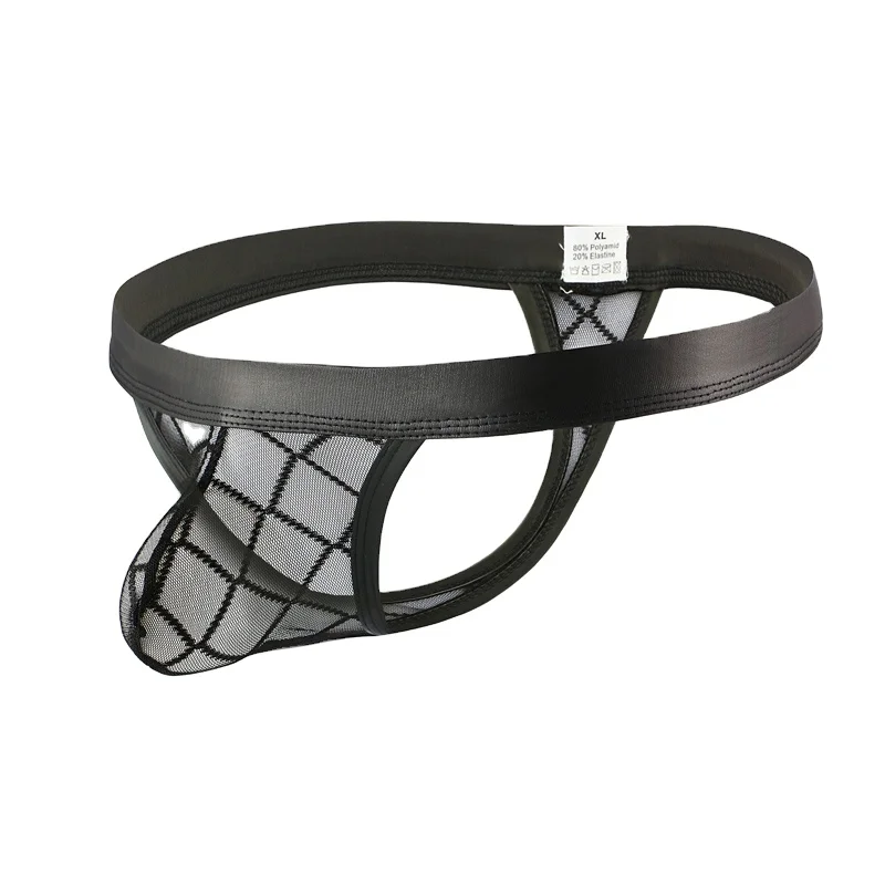 

Men Transparent Breathable Mesh Underpants Sexy Nylon Thong Casual Household Solid Color Underwear