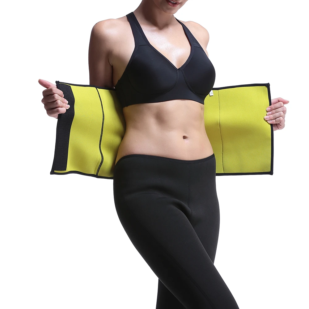 

Burning fat slimming belt waist trainer waist belt slim trainer sweat belt waist trainer, Black+yellow,black+rose red