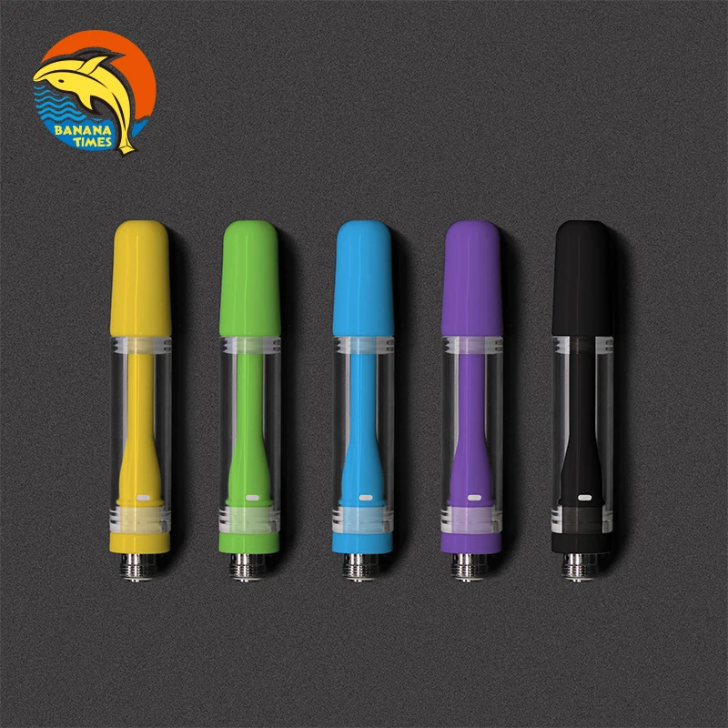 

USA trending heavy metal passed bottom flow ceramic coil full glass cartridge for cbd oil vape pen