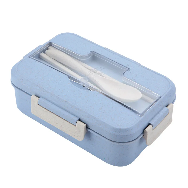 

Reusable bamboo fiber Containers Blue color Lunch box