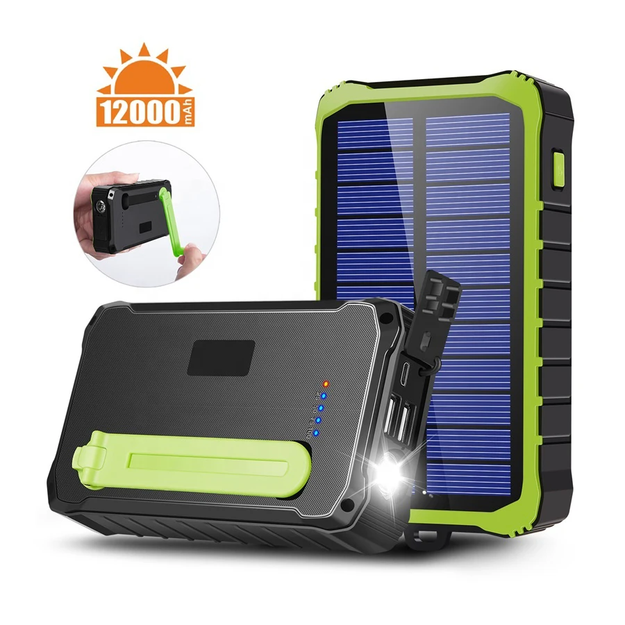 

New Products Slim Charging Station Solar Power Bank 12000mah Powerbank Solar Battery Charger for All Mobile Phone