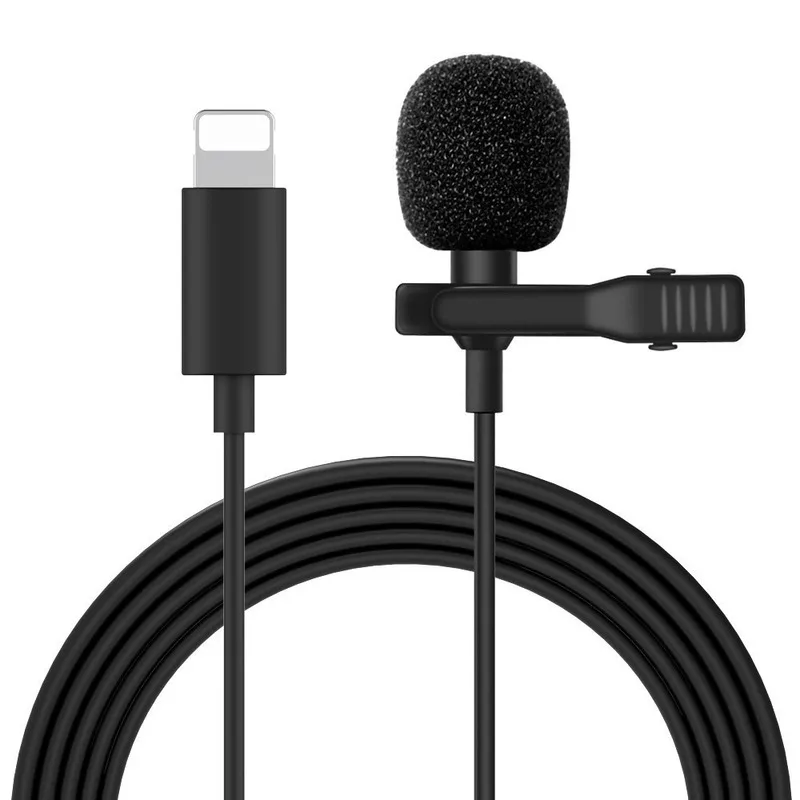 

EY-510A Mini Portable Clip-on Lapel Lavalier Condenser Mic Wired Microphone for iPhone iPad Android Smartphone DSLRCamera