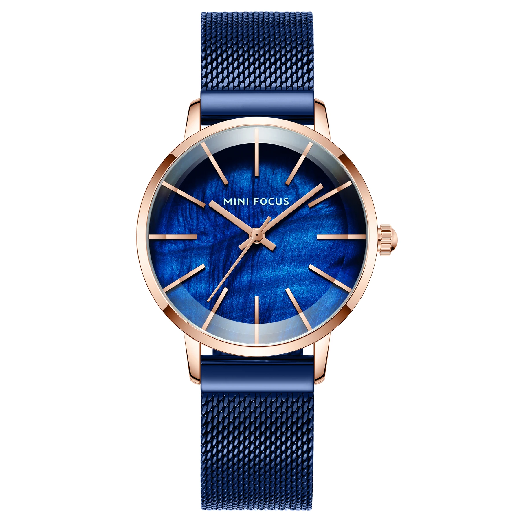 

Factory Wholesale Japanese Movement Reloj De Mujer De Moda Fritillary Deep Blue Round Mirror Ladies Watch Reloj A Prueba De Agua, 5 colors